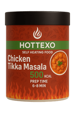 Self-heating food